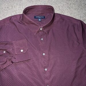 Mizzen+Main Performance Shirt Mens 2XL XXL Classic Fit Button Up S/S Polka Dot